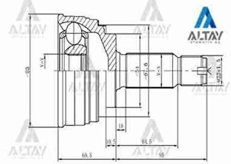 Maher 01727 Aks Kafası Diş Accent 06-11 Era Benzinli ABS'siz 25X54x22 4950702A10