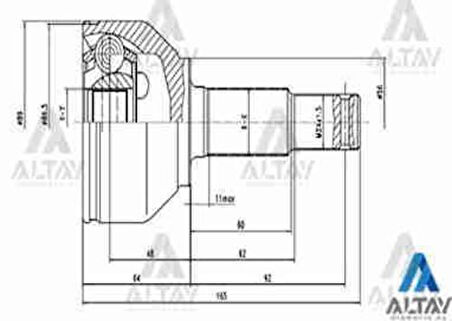 Maher 01797 Aks Kafası Diş Qashqai 1.5 DCI 29X56X35 39211JD22B