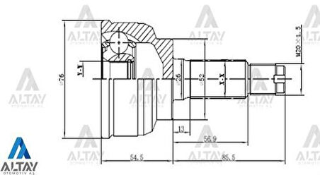 Maher 01799 Aks Kafası Diş Rio 00-05 Shuma 21X24X52 1K30A2540X