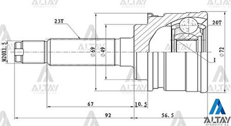 Maher 01807 Aks Kafası Diş Swift 97-02 Macar 23X49X20 4,41028E+22