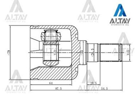 Maher 01822 Aks Kafası İç Accent 95-06 Excel 90-94 25X22X35 4950522810
