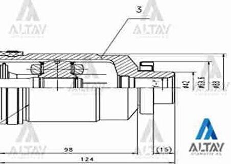 Maher 01824 Aks Kafası İç Accent 06-11 Era Dizel Sağ 24 2X42X33 496051E600