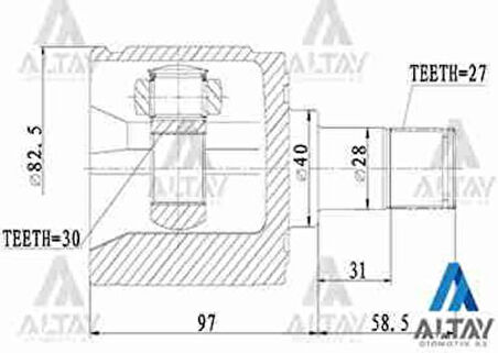 Maher 01841 Aks Kafası İç Civic 06-11 Fd6 Sol 27X40X30 44310S0A300