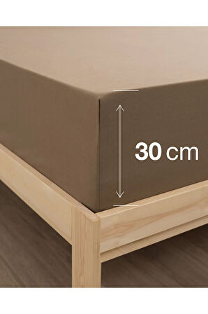 Kahverengi Lastikli Çift Kişilik Çarşaf Takımı (PAMUKLU NEVRESİM KUMAŞI, YASTIK KILIFLI) 7 Farklı Ebat