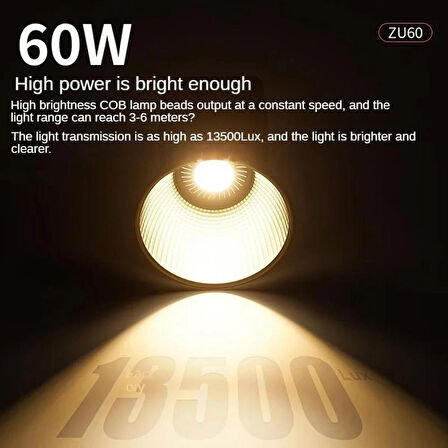 60W COB Dim Video Işığı 2700-6500K Fotoğraf Stüdyosu Film Kamera için LED Işık Canlı Film Çekimi