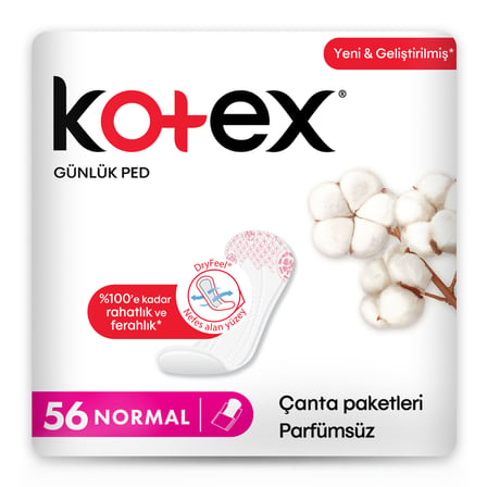 Kotex Günlük Ped Normal 56'lı