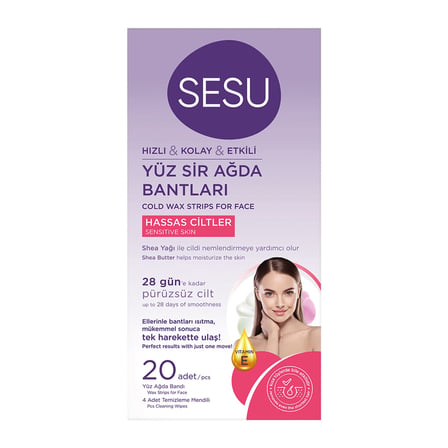 Sesu Yüz Ağda Bandı Hassas Ciltler 20'li
