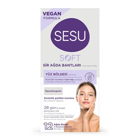 Sesu Yüz Bölgesi Ağda Bandı 12'li