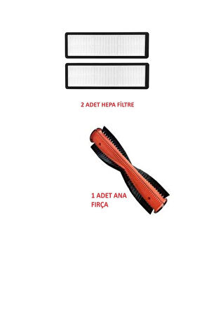 XIAOMI S10T Robot Vacuum Modeli ile Uyumlu Fırça Filtre Seti