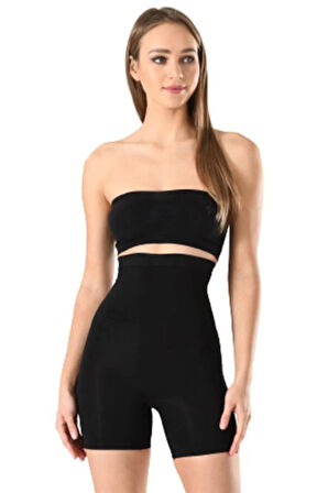 Siyah Emay 2007 Yüksek Bel Paçalı Korse