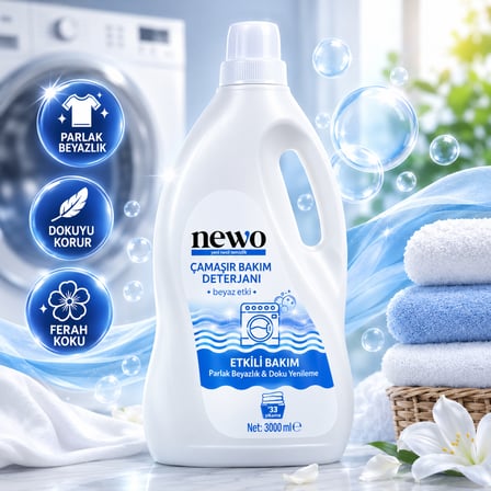 Newo Sıvı Çamaşır Bakım Deterjanı Beyaz 3L