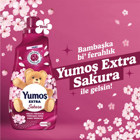 Yumoş Extra Konsantre Çamaşır Yumuşatıcı Sakura 1440 Ml 60 Yıkama