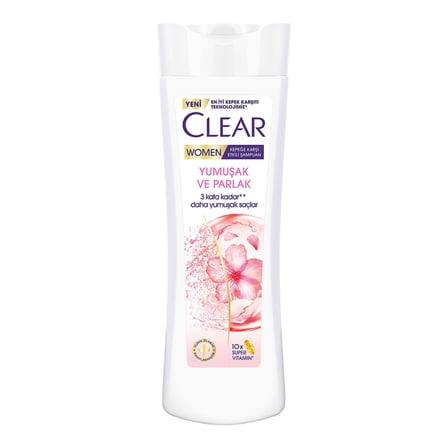 Clear Women Kepeğe Karşı Etkili Şampuan Yumuşak Parlak Kiraz Çiçeği Esansı & Keratin 350 ml