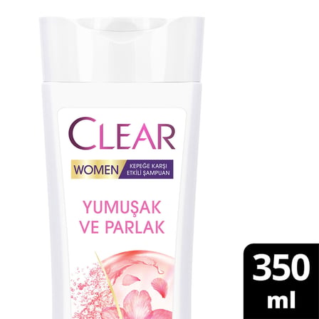 Clear Women Kepeğe Karşı Etkili Şampuan Yumuşak Parlak Kiraz Çiçeği Esansı & Keratin 350 ml