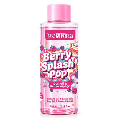 Wemara Berry Splash Pop Duş Jeli Banyo Köpüğü 500 Ml
