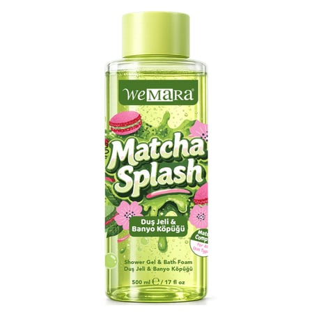 Wemara Matcha Splash Duş Jeli Banyo Köpüğü 500 Ml