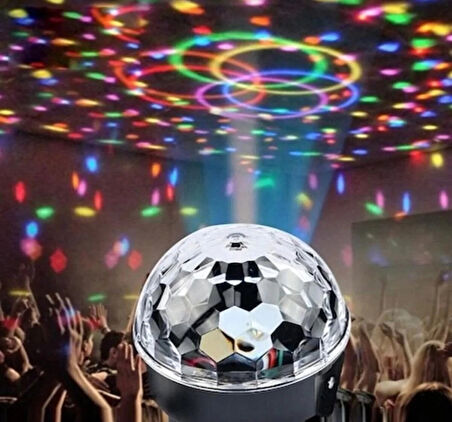 Uzaktan Kumandalı Müzikli Dönerli Disko Topu Bluetooth Sese Duyarlı