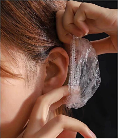 100 Adet Su Geçirmez Kulak Örtüleri Su Geçirmez Kulak Kapları Duş İçin