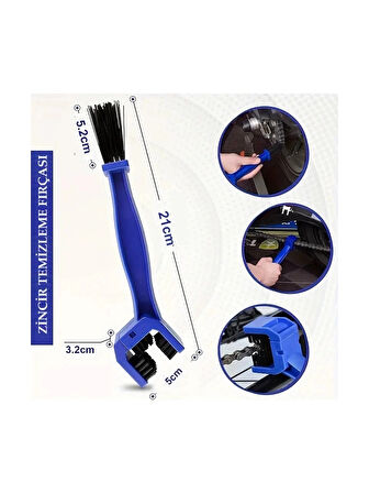 Motorsiklet  Bisiklet Zinciri Temizleme Fırçası Çift Taraflı