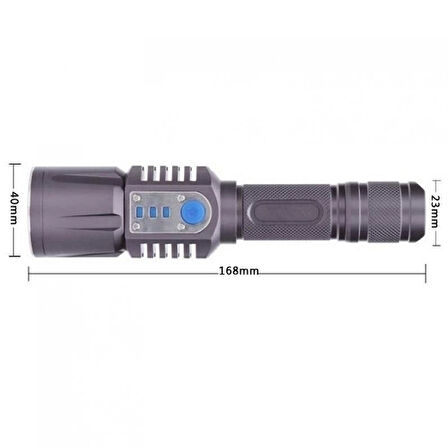 CEYLAN ADAM Baretta Brs18 Oto Şarjlı T6 Led 3000 Lümen El Feneri