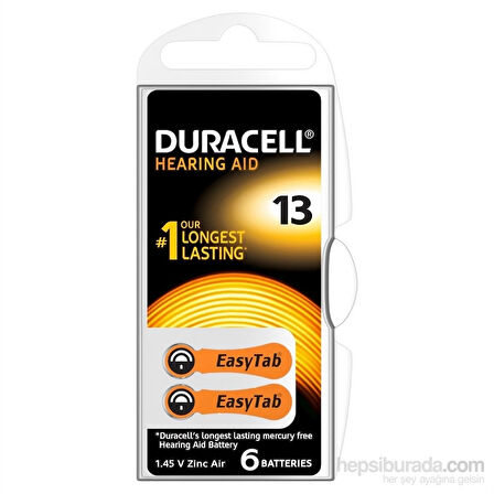 Duracell 13 Numara 6 Lı İşitme Cihazı Pili