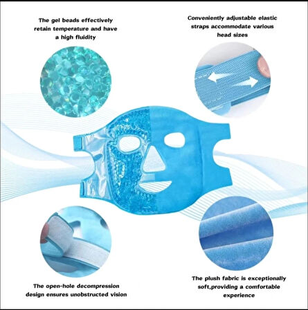 CEYLAN ADAM Buz Jel Toplar Termojel Yüz Maskesi, Soğuk Ve Sıcak Terapi Yüz Maskesi