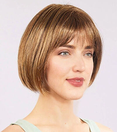 Açık Kahverengi Küt Parti Peruk Küt Saç