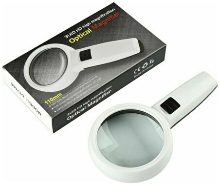 3ledli 30x110mm & Takı, Okuma,para Kontrol Için  Led Işıklı Büyüteçdt7666