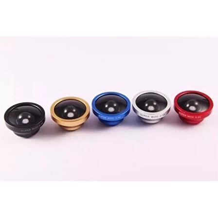 Süper Geniş Açı Özçekim Kamera Lens Iphone 5/5 S/6/6 Artı Samsung Galaxy Not 3, 5 Uyumlu