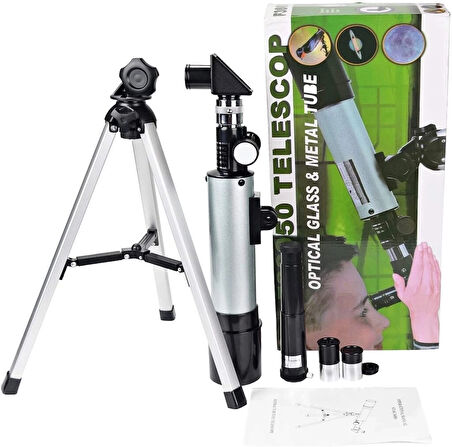 CEYLAN ADAM 50x360 Mini Teleskop Kara Uzay Teleskobu Aliminyum Gövde Tripodlu