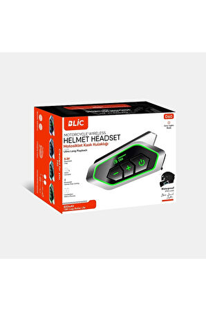 CEYLAN ADAM D60 Motor Kask Kulaklık Rgb Modlu Motosiklet Kulaklık Su Geçirmez 5.3 Bluetooth Intercom