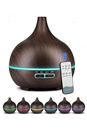 Hava Nemlendirici 7 Led Işıklı Aromatik Oda Kokusu 550 Ml Kahve Aroma Difüzörü Buhar Makinası