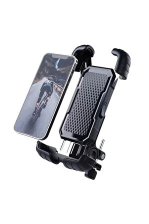 360° Derece Ayarlanabilen Gidon Bağlantılı Bisiklet Motosiklet İçin Abs 4-7.8″ İnç Telefon Tutucu