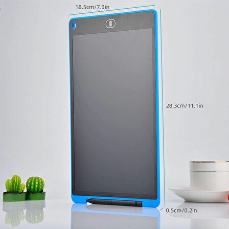 CEYLAN ADAM T12 Mavi Writing Tablet Lcd 12 Inç Dijital Kalemli Çizim Yazı Tahtası