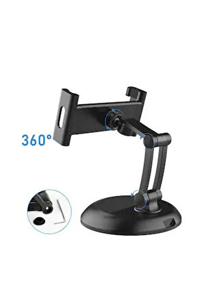 Masa Üstü 360 Derece Ayarlanabilir Tablet Tutucu Telefon Standı 6.3’’- 11 İnç’’ Masaüstü Tablet