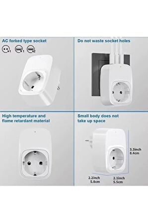 CEYLAN ADAM Tekli Yüksek Voltaj Korumalı Duvar Prizi 2x Type-c 1x Usb Çıkışlı Priz Grup Priz Çoğaltıcı Beyaz