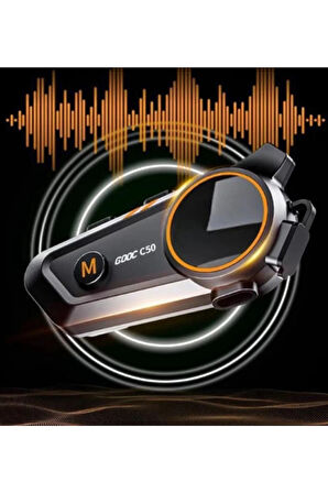 CEYLAN ADAM C50 Motosiklet Intercom Kask Kulaklık 1500 Mah Rgb Işıklı Bluetooth Kulaklık Ip67