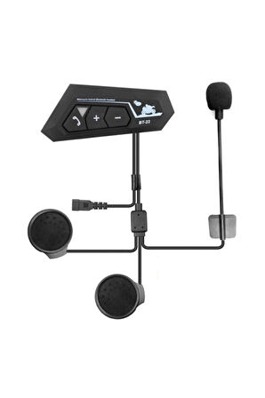 Bt22 Kask Kulaklık Bluetooth Motosiklet Kulaklık 5.0 Bluetooth Interkom Motorsiklet Kulaklık