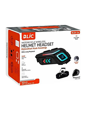 CEYLAN ADAM Motor Kask Kulaklık Rgb Modlu Motosiklet Kulaklık Su Geçirmez 5.4 Bluetooth Intercom Blb_36