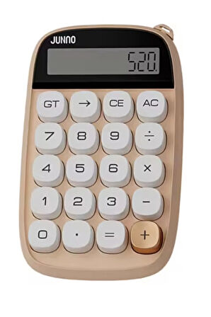 Sevimli Kare Tuşlu 10 Haneli Ldc Ekran Hesap Makinası Kahverengı