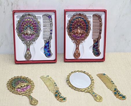 CEYLAN ADAM Tavuskuşu Ayna Ve Tarak Seti Küçük Boy Alk4989