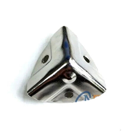 Dekoratif, Kutu, Sandık Köşesi - 35x22 Mm, Küçük, Nikel, 100 Adet