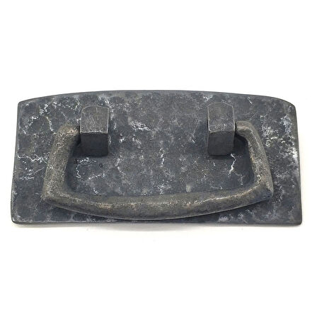 Antika Tarz Dekoratif Pirinç Otantik Dövme Kapı Kulbu - 45x90 Mm, Oksit