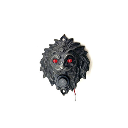 CEYLAN ADAM Antika Tarz Dekoratif Pirinç  Kapı Zili - 100x78 Mm, Oksit, Led Işıklı