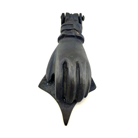 CEYLAN ADAM Antika Tarz Dekoratif Pirinç El Kapı Tokmağı, Taktak - 167x75 Mm, Oksit