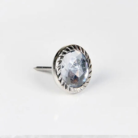 Dekoratif Parlak Taşlı Kabara Raptiye 17 Mm - 50