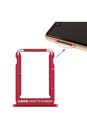 Xiaomi Mİ 8 SE Uyumlu Sim Tray Kırmızı