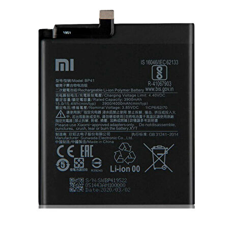 Xiaomi Redmi K20 Orijinal BP41 Batarya Pil