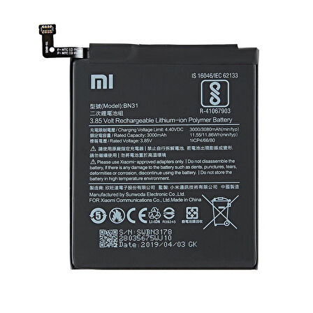 Xiaomi Redmi S2 BN31 Orijinal Batarya Pil