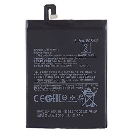 Xiaomi Poco F1 Orijinal Batarya Pil BM4E